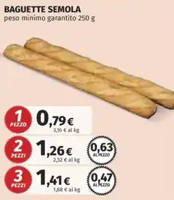 Ipercoop Baguette semola offerta