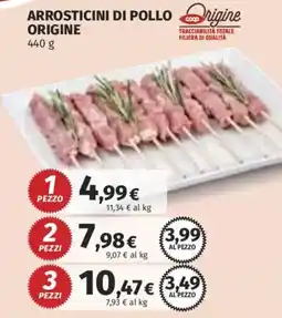 Ipercoop Arrosticini di pollo Origine offerta