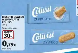 Ipercoop Biscotti Oswego o Zuppallette Colussi offerta