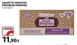 Ipercoop Salviette sensitive Pampers Progressi offerta