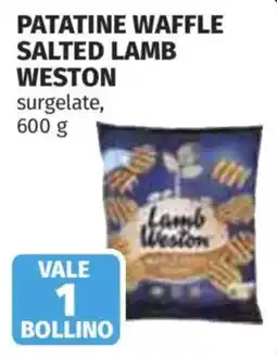 Ipercoop Patatine waffle salate lamb weston offerta