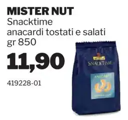 GrosMarket Mister Nut Snacktime anacardi tostati e salati offerta