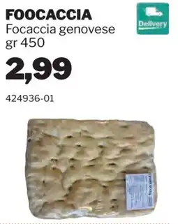 GrosMarket Focaccia genovese offerta