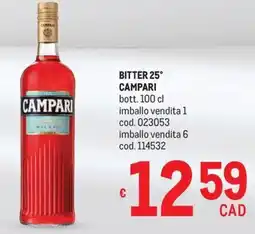 Metro Bitter Campari offerta