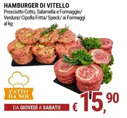 Tre Valli Supermercato Hamburger di vitello offerta