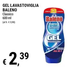 Tre Valli Supermercato Gel lavastoviglie Baleno Classico offerta