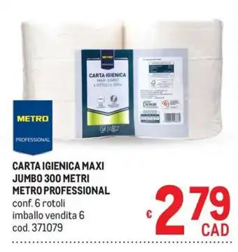 Carta igienica maxi jumbo metro professional