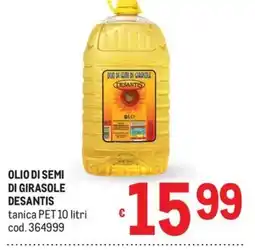 Metro Olio di semi di girasole Desantis offerta
