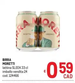 Metro Birra Moretti offerta