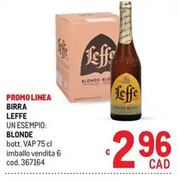 Metro Birra Leffe Blonde offerta
