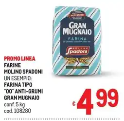 Metro Farina tipo "00" anti-grumi gran mugnaio molino spadoni offerta