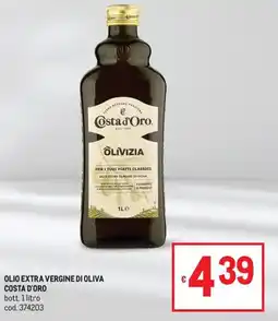 Metro Olio extra vergine di oliva Olivizia Costa d'Oro offerta