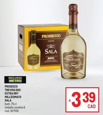 Prosecco Treviso DOC Extra Dry Millesimato Sala