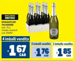 Metro Spumante Dry Valmarone offerta