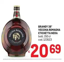 Metro Brandy Vecchia Romagna Etichetta Nera offerta