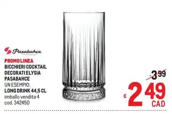 Bicchieri cocktail decorati Elysia Pasabahce