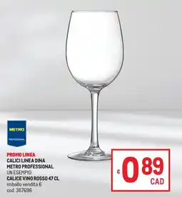 Metro Calici linea Dina Metro Professional offerta