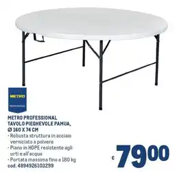 Metro Metro Professional tavolo pieghevole Pamua offerta