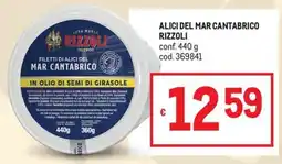 Metro Filetti di alici del Mar Cantabrico Rizzoli offerta