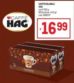 Metro Caffè solubile Hag Classico offerta