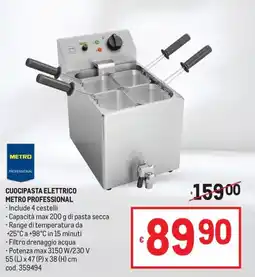 Metro Cuocipasta elettrico Metro Professional offerta