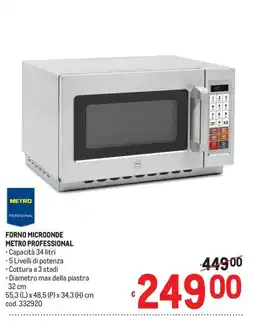 Metro Forno microonde Metro Professional offerta