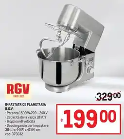 Metro Impastatrice planetaria R.G.V. offerta