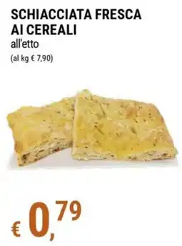 Tre Valli Supermercato Schiacciata fresca ai cereali offerta