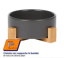 Action Ciotola con supporto in bambù offerta