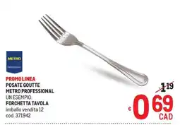 Metro Forchetta tavola Metro Professional offerta