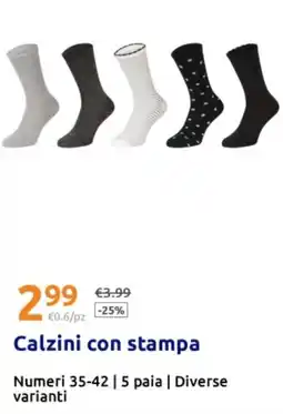Action Calzini con stampa offerta