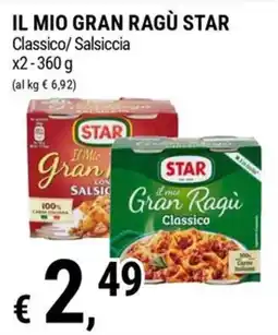 Tre Valli Supermercato Il mio Gran Ragù Star Classico offerta