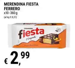 Tre Valli Supermercato Merendina Fiesta Ferrero offerta