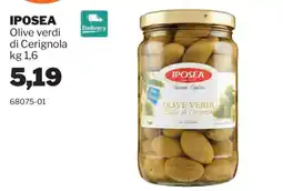 GrosMarket Iposea Olive verdi di Cerignola offerta