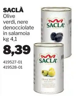 GrosMarket Sacla olive verdi nere denocciolate offerta