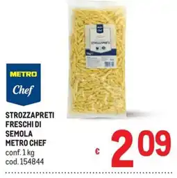 Metro Strozzapreti freschi di semola Metro Chef offerta