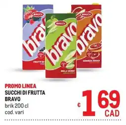 Metro Succhi di frutta Bravo offerta