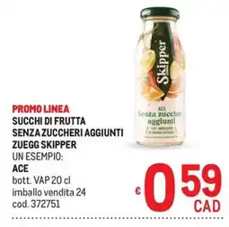 Metro Succhi di frutta senza zuccheri aggiunti Zuegg Skipper offerta