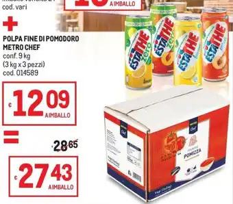 Polpa fine di pomodoro Metro Chef