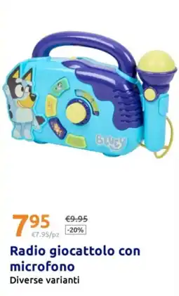 Action Radio giocattolo con microfono Bluey offerta