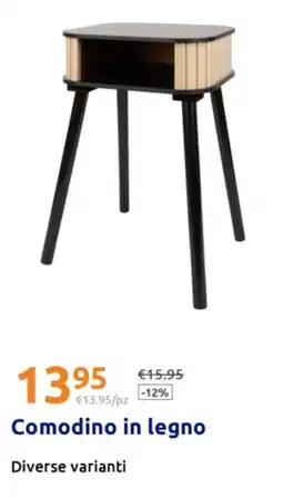 Action Comodino in legno offerta