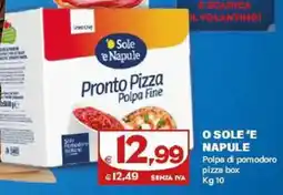 Boningros Cash and Carry O Sole 'e Napule Polpa di pomodoro pizza box offerta