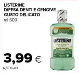 Tigre Listerine difesa denti e gengive gusto delicato offerta