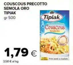 Tigre Couscous precotto semola oro Tipiak offerta