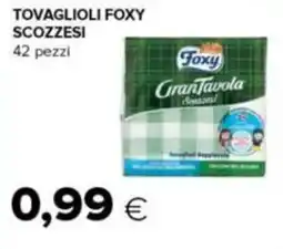 Tigre Tovaglioli Foxy Scozzesi offerta