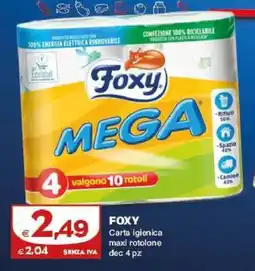 Boningros Cash and Carry Foxy carta igienica maxi rotolone offerta