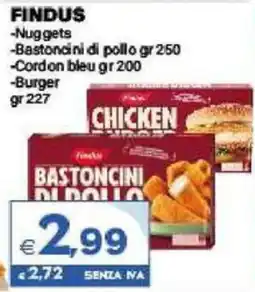 Boningros Cash and Carry Findus Nuggets/Bastoncini di pollo/Cordon bleu/Burger offerta