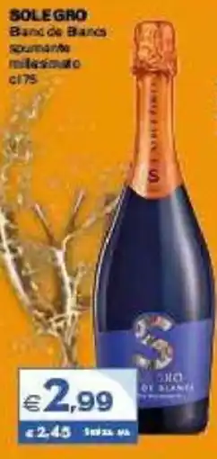 Boningros Cash and Carry Solegro Blanc de Blancs spumante millesimato offerta