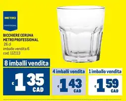 Metro Bicchiere Ceruna Metro Professional offerta