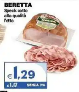 Boningros Cash and Carry Beretta speck cotto alta qualità fetto offerta